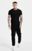 Black Script Embroidery Muscle Fit T-Shirt sold by Siksilk