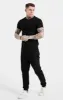 Black Script Embroidery Muscle Fit T-Shirt sold by Siksilk