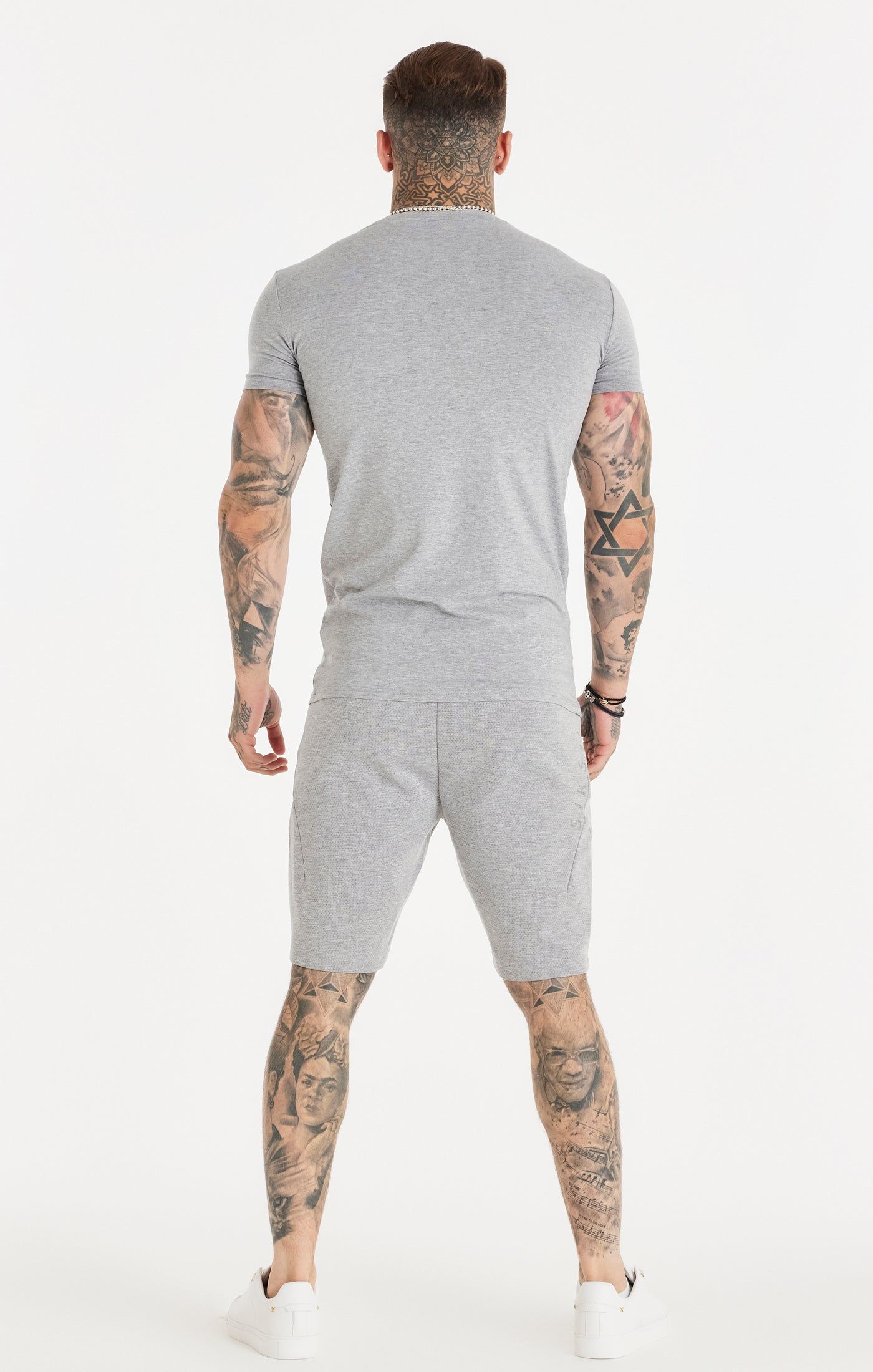 Grey Textured Muscle Fit T-Shirt sold by Siksilk product image thumbnail 6