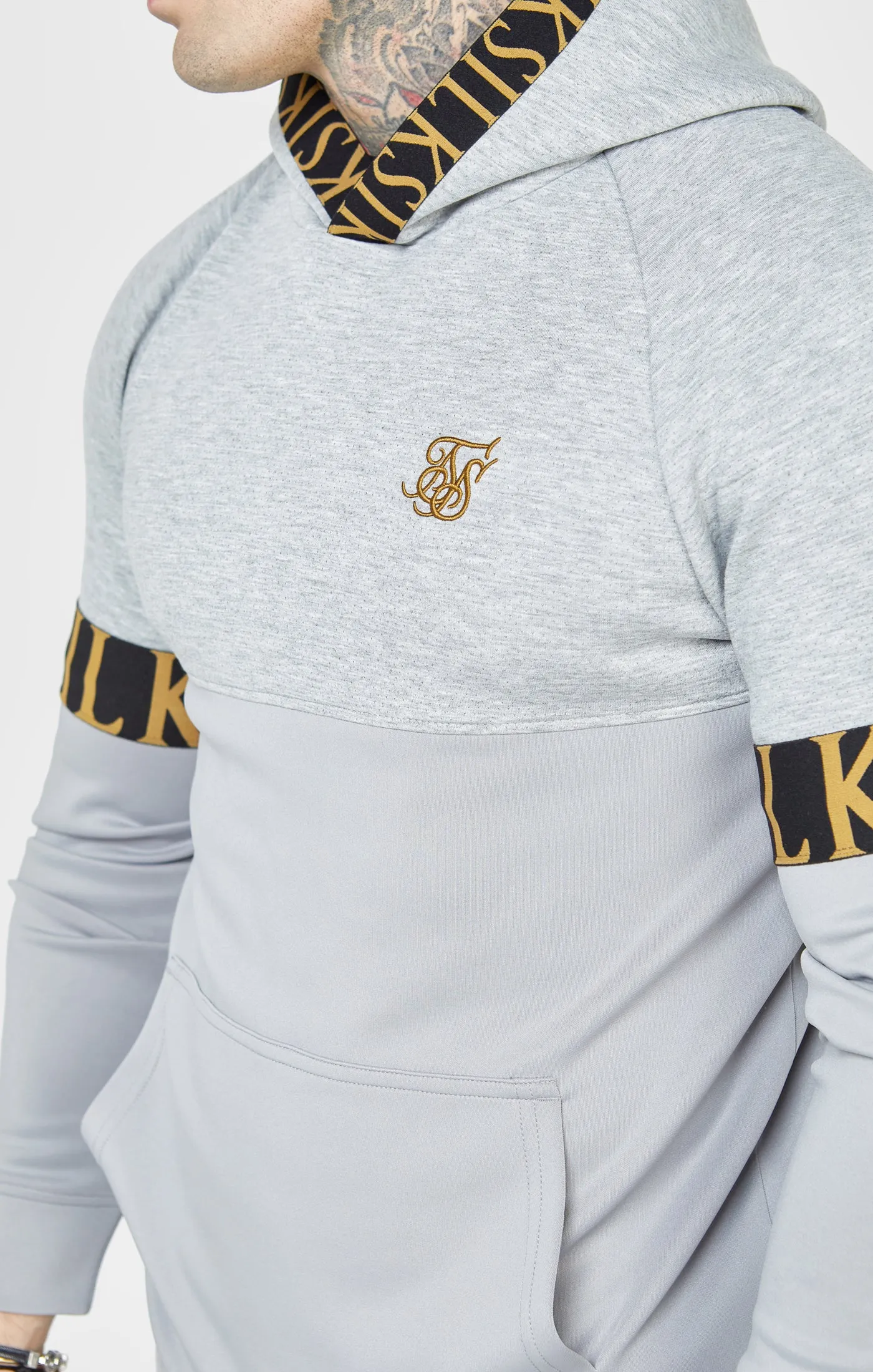 Grey Marl Overhead Hoodie sold by Siksilk product image thumbnail 2