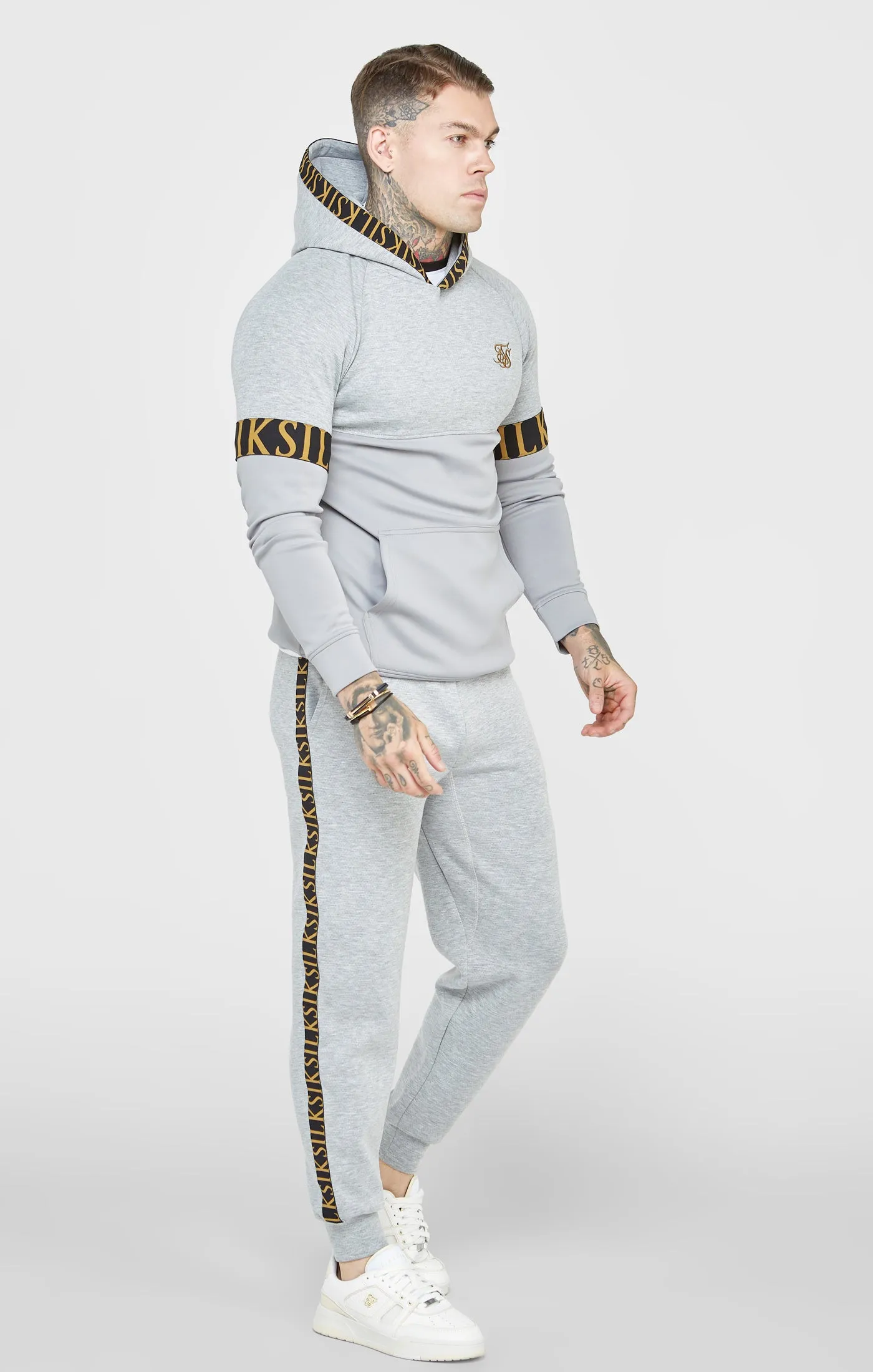 Grey Marl Overhead Hoodie sold by Siksilk product image thumbnail 4