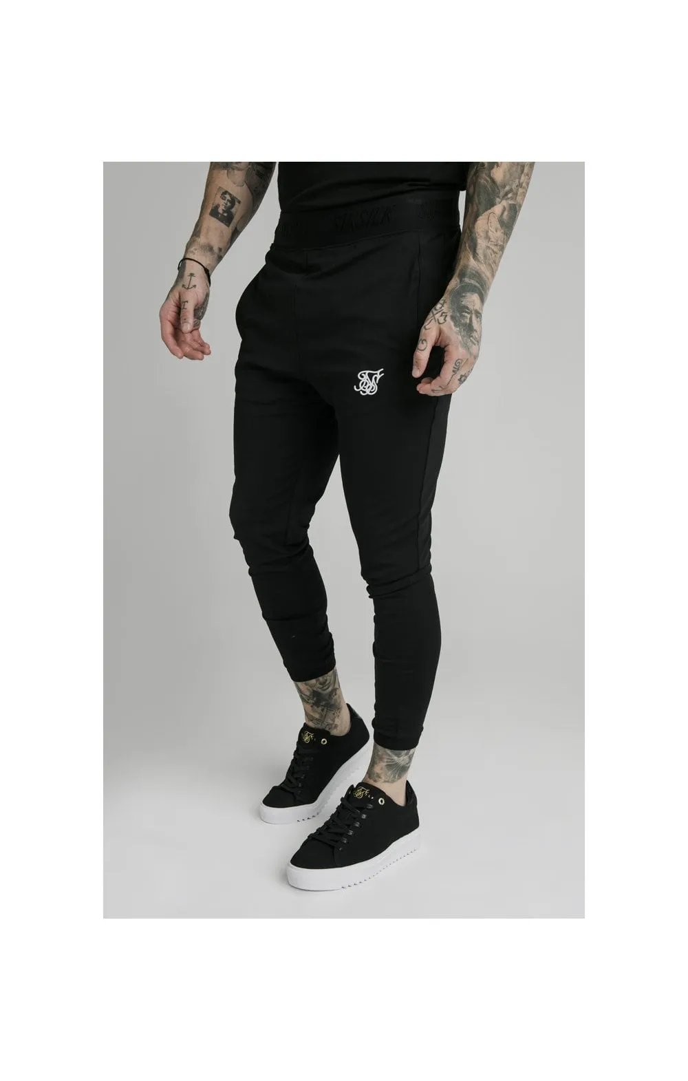 Black Agility Track Pant sold by Siksilk