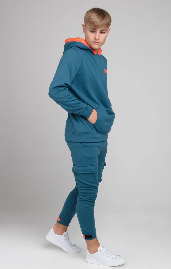 Boys Illusive Blue Taped Overhead Hoodie sold by Siksilk product image thumbnail 3
