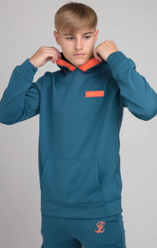 Boys Illusive Blue Taped Overhead Hoodie sold by Siksilk