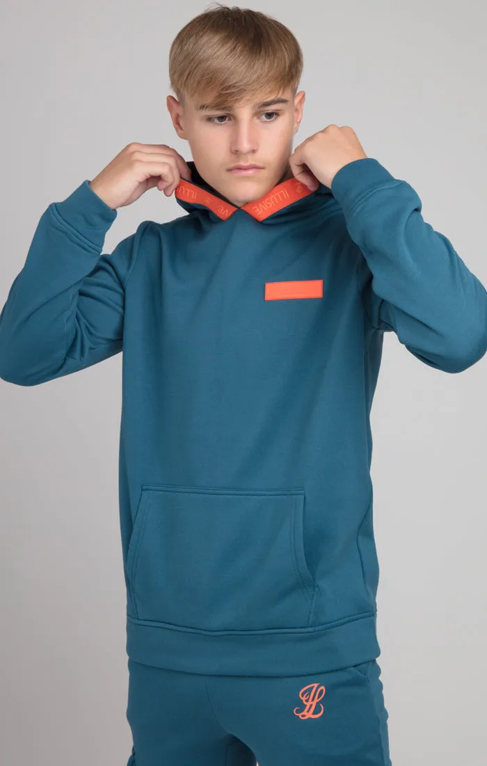 Boys Illusive Blue Taped Overhead Hoodie sold by Siksilk