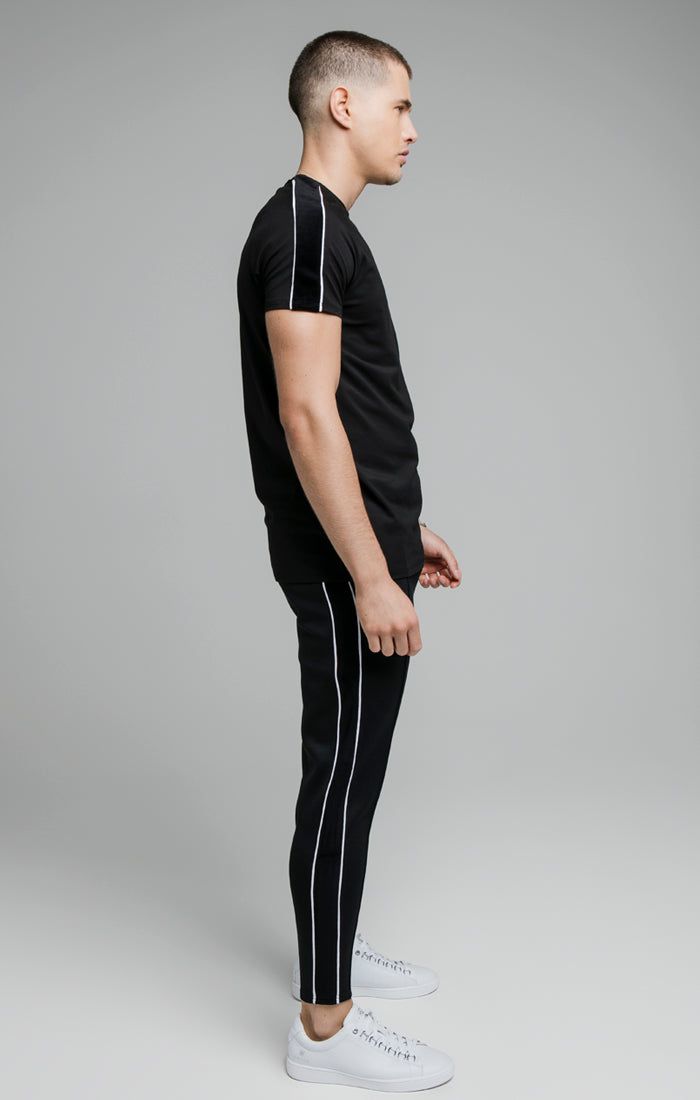 Black Raglan Muscle Fit T-Shirt sold by Siksilk product image thumbnail 2