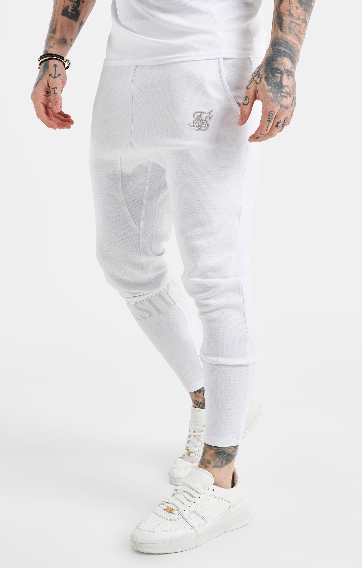 SikSilk Dynamic Track Pant - White sold by Siksilk
