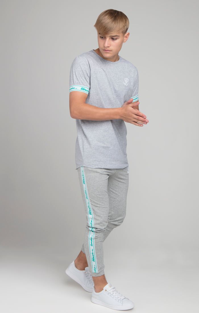 Boys Illusive Grey Marl Taped Jogger sold by Siksilk product image thumbnail 4
