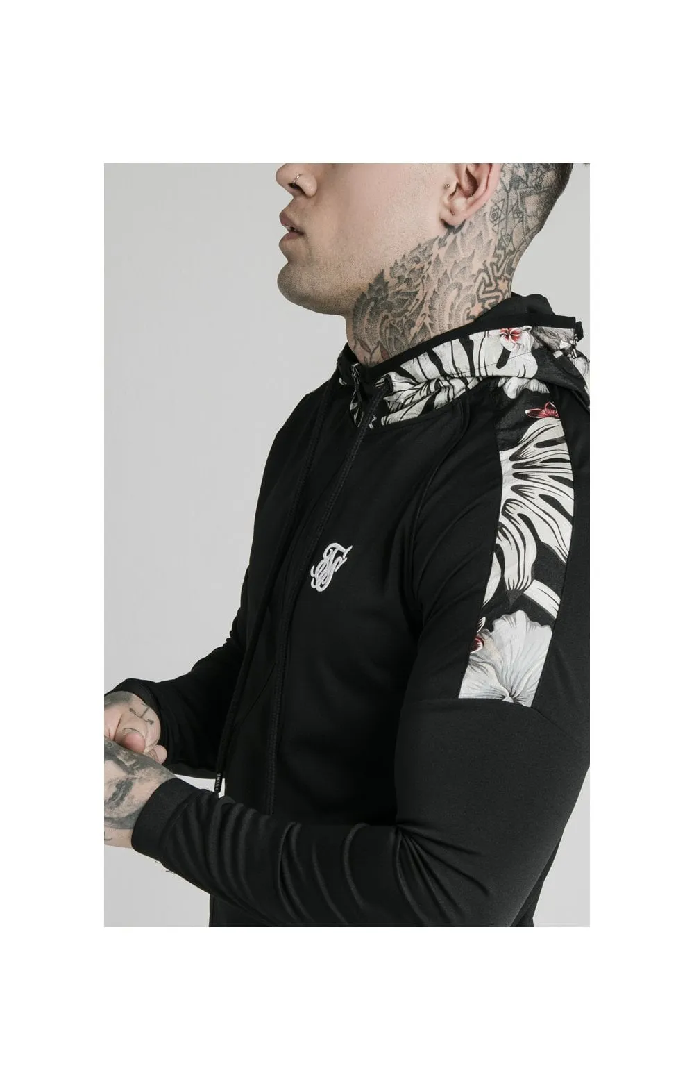 SikSilk Scope Zip Through Hoodie - Black sold by Siksilk product image thumbnail 2