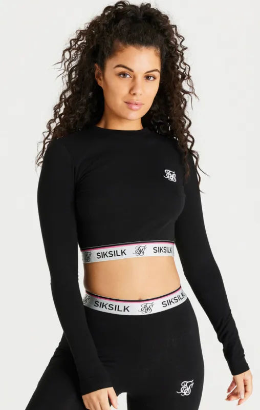 Black Crop T-Shirt sold by Siksilk