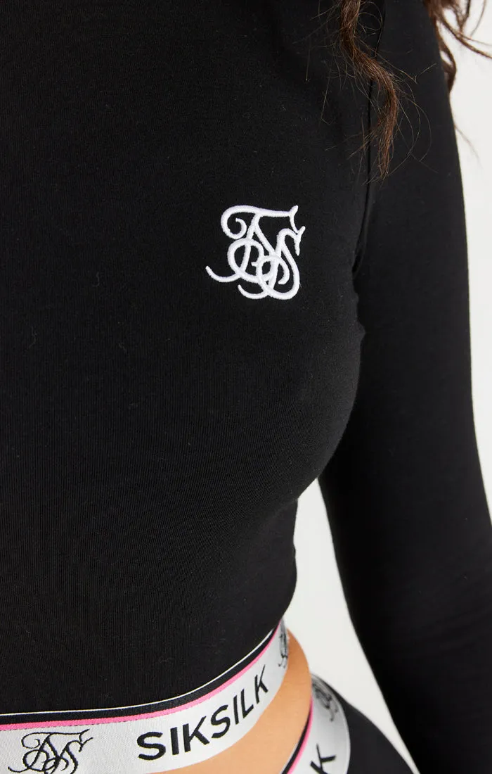 Black Crop T-Shirt sold by Siksilk product image thumbnail 2