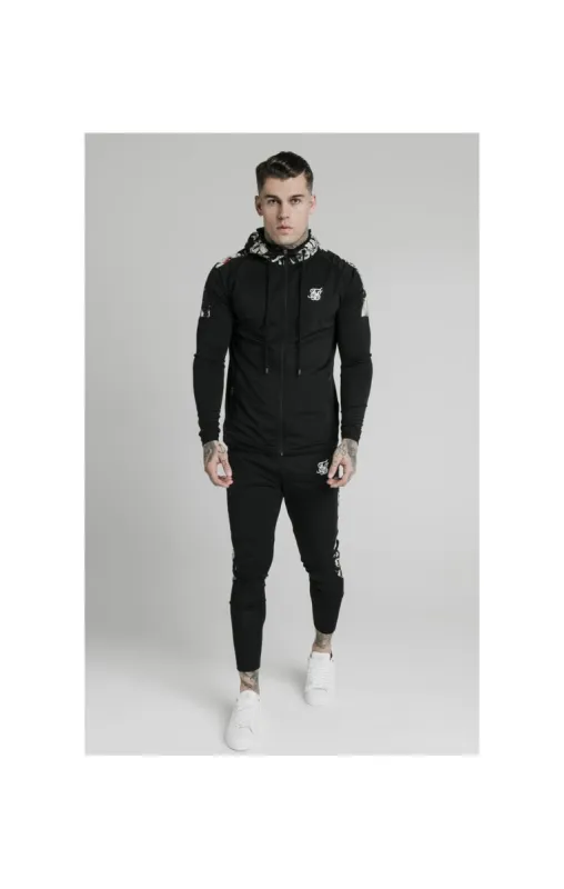 SikSilk Scope Zip Through Hoodie - Black sold by Siksilk
