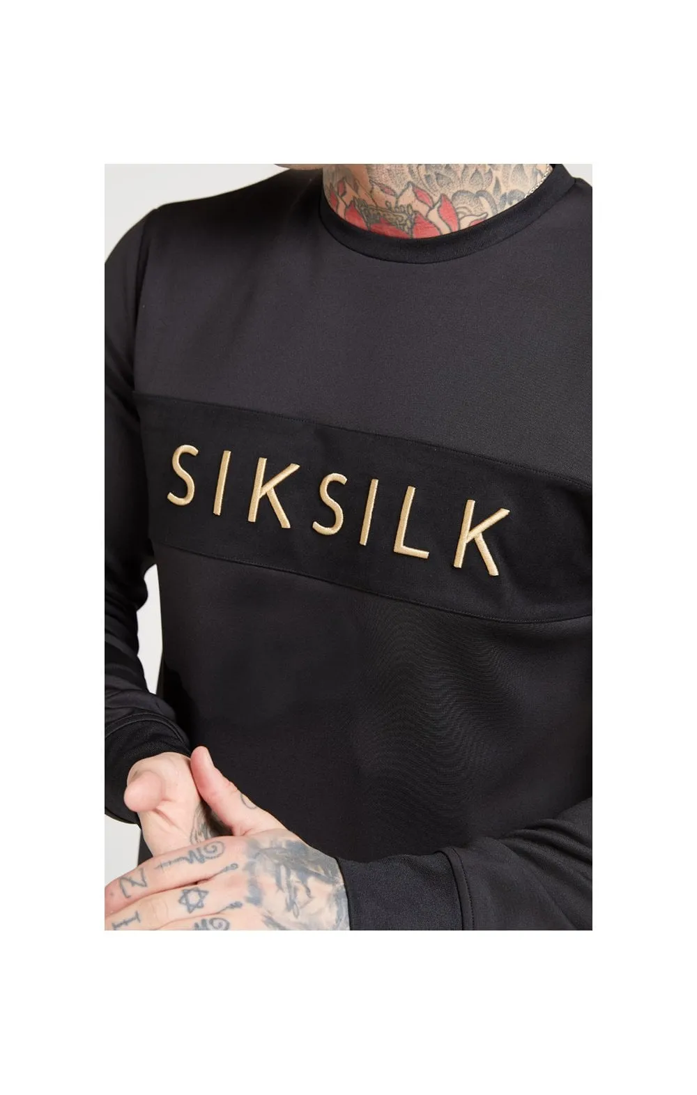 SikSilk Crew Sweat – Black & Gold sold by Siksilk product image thumbnail 2