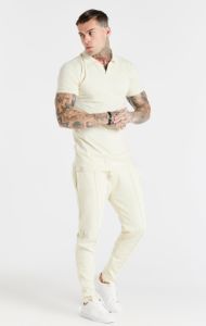 Ecru Smart Polo Shirt sold by Siksilk