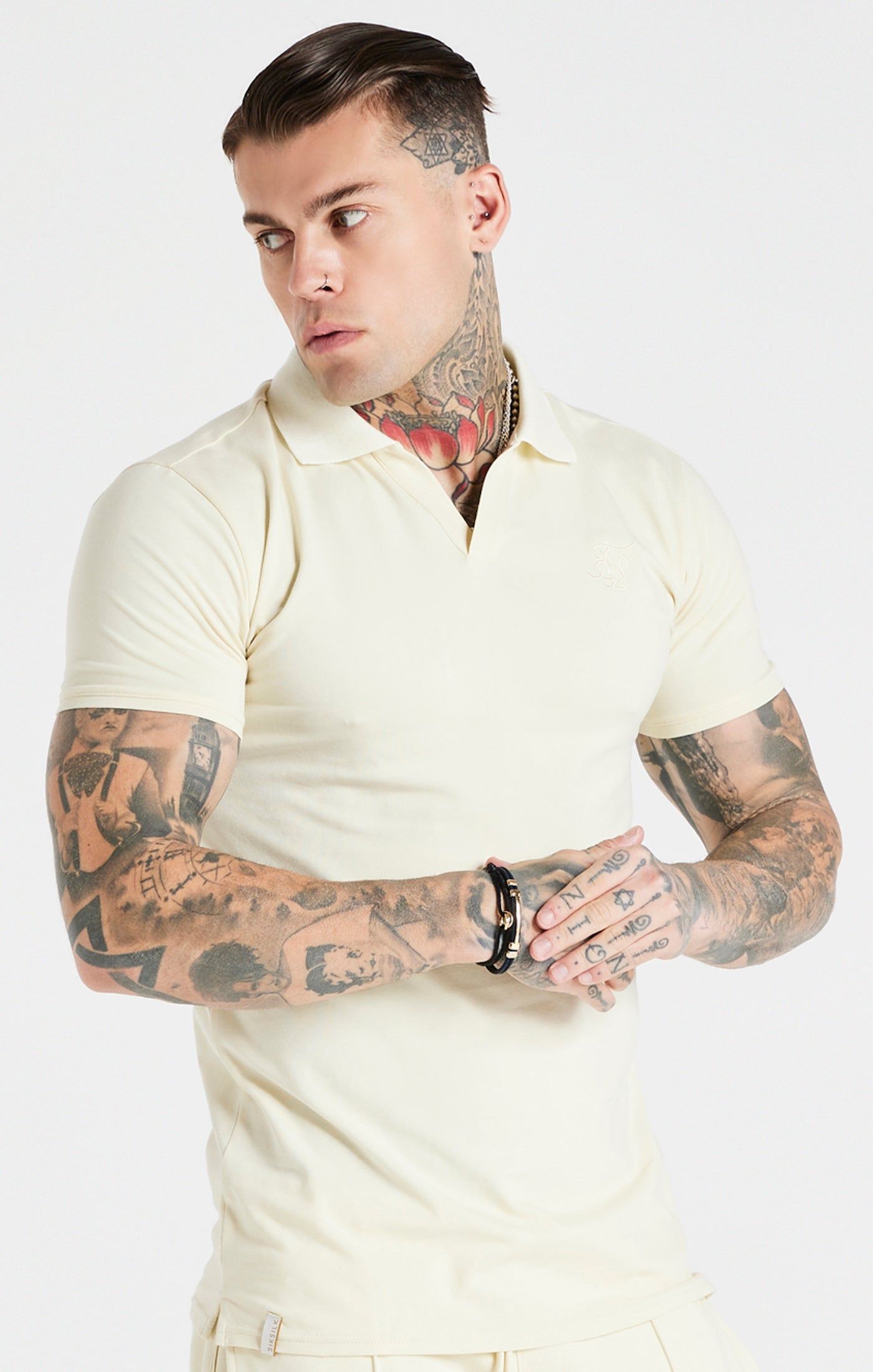 Ecru Smart Polo Shirt sold by Siksilk