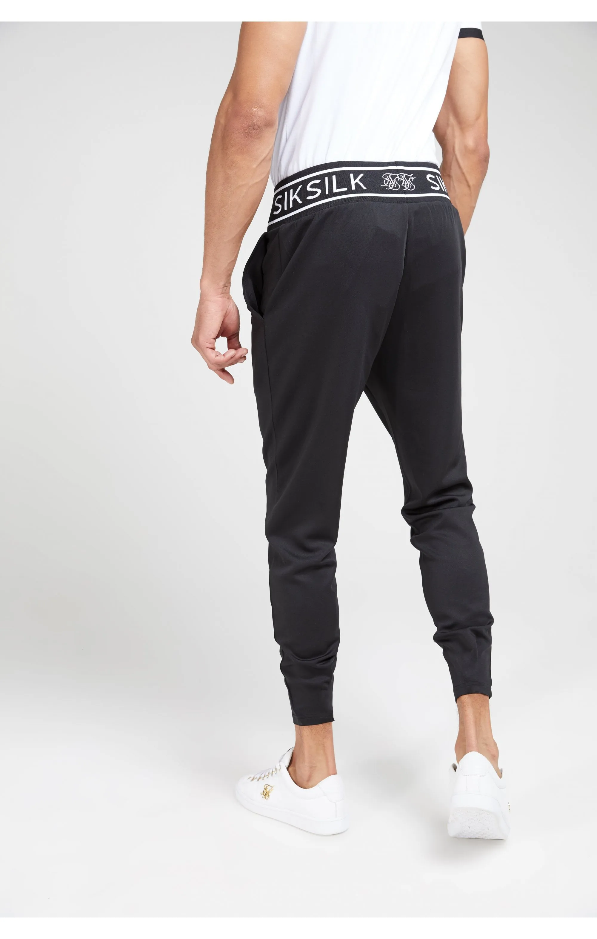 SikSilk Branded Rib Joggers – Black sold by Siksilk product image thumbnail 5
