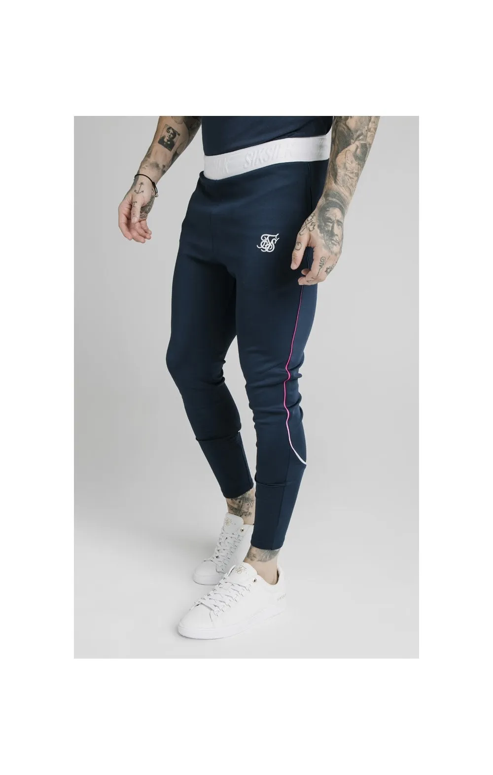 SikSilk Athlete Prestige Fade Track Pants - Navy sold by Siksilk product image thumbnail 3