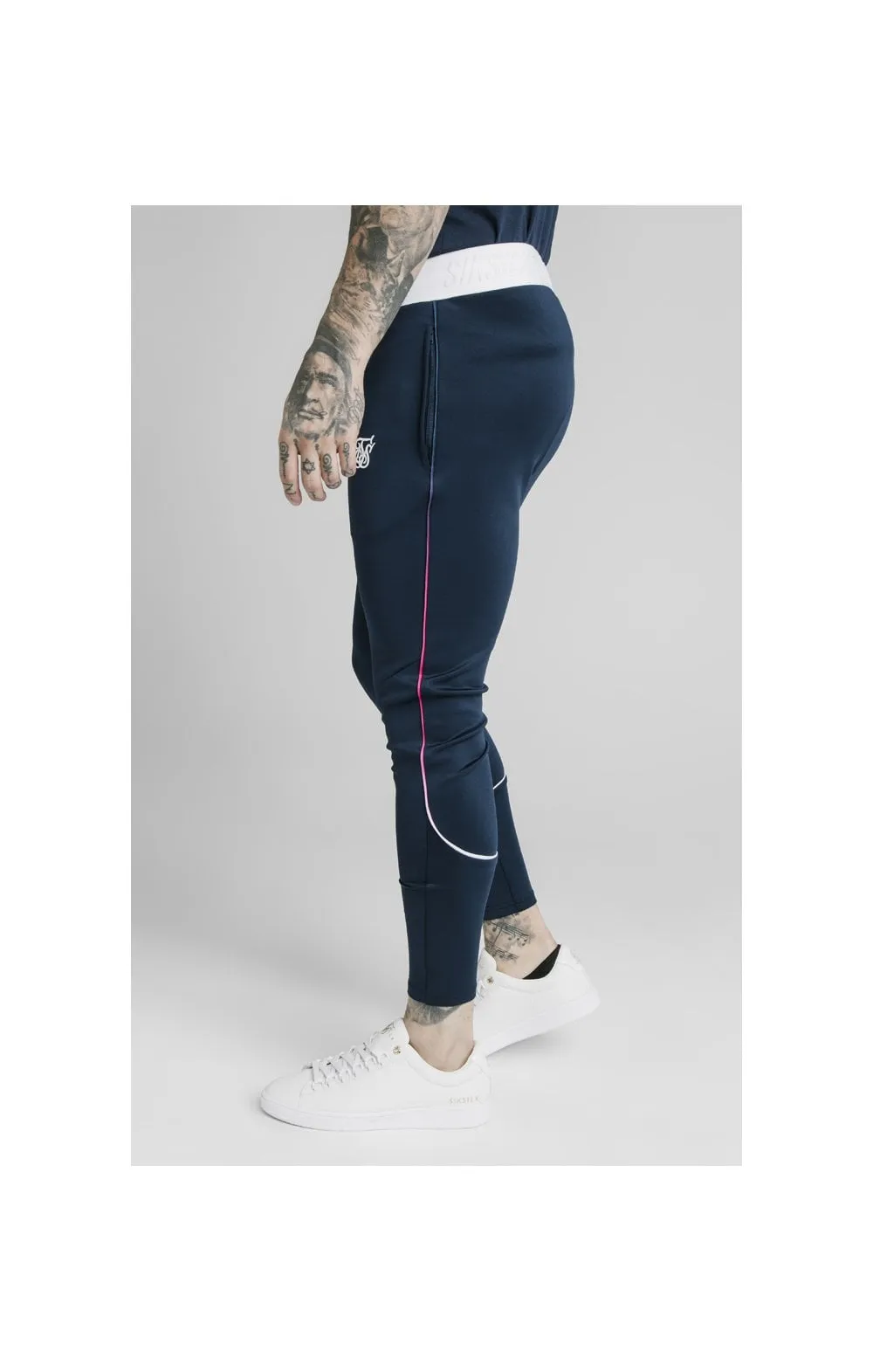 SikSilk Athlete Prestige Fade Track Pants - Navy sold by Siksilk product image thumbnail 4