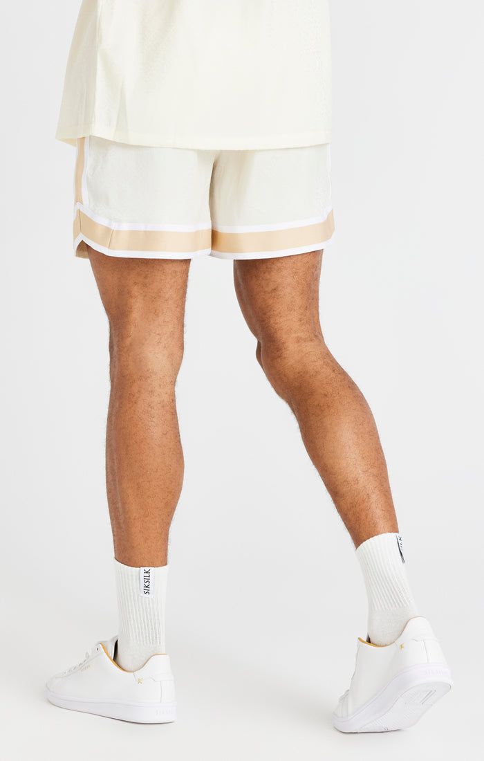 Cream Taped Smart Short sold by Siksilk product image thumbnail 3