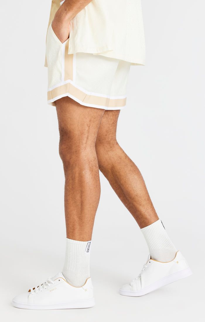 Cream Taped Smart Short sold by Siksilk product image thumbnail 2