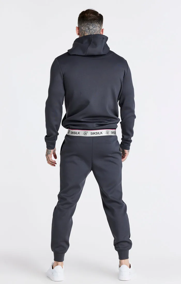 Grey Marl Metallic Tape Zip Through Hoodie sold by Siksilk product image thumbnail 4