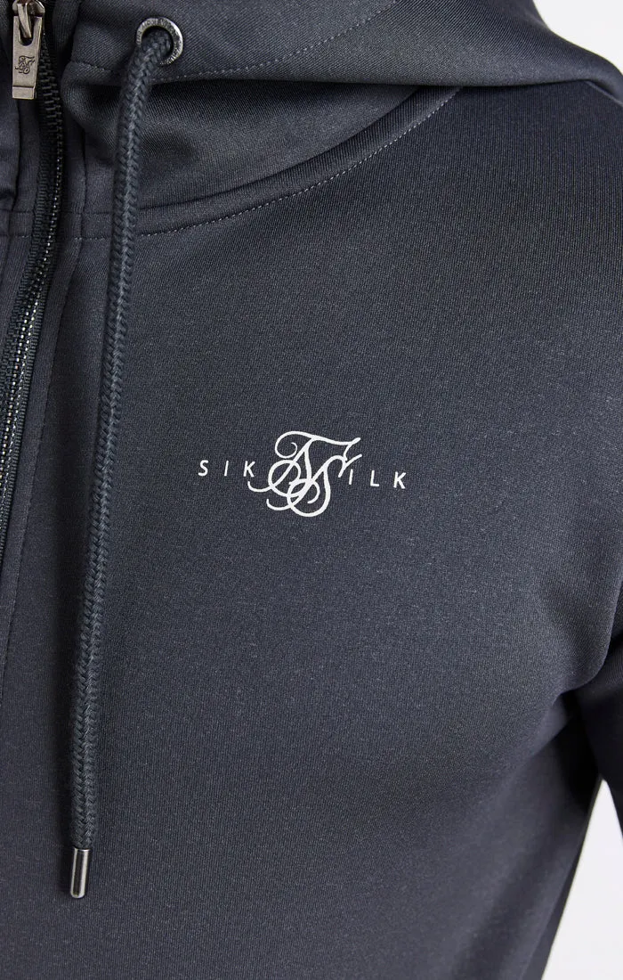 Grey Marl Metallic Tape Zip Through Hoodie sold by Siksilk product image thumbnail 2