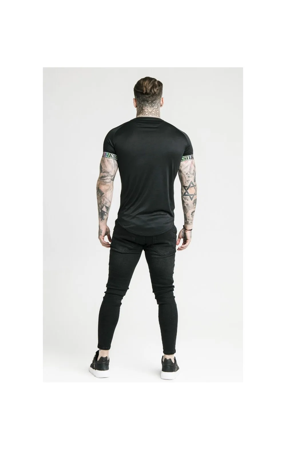 SikSilk S/S Iridescent Tech Tee - Black sold by Siksilk product image thumbnail 5