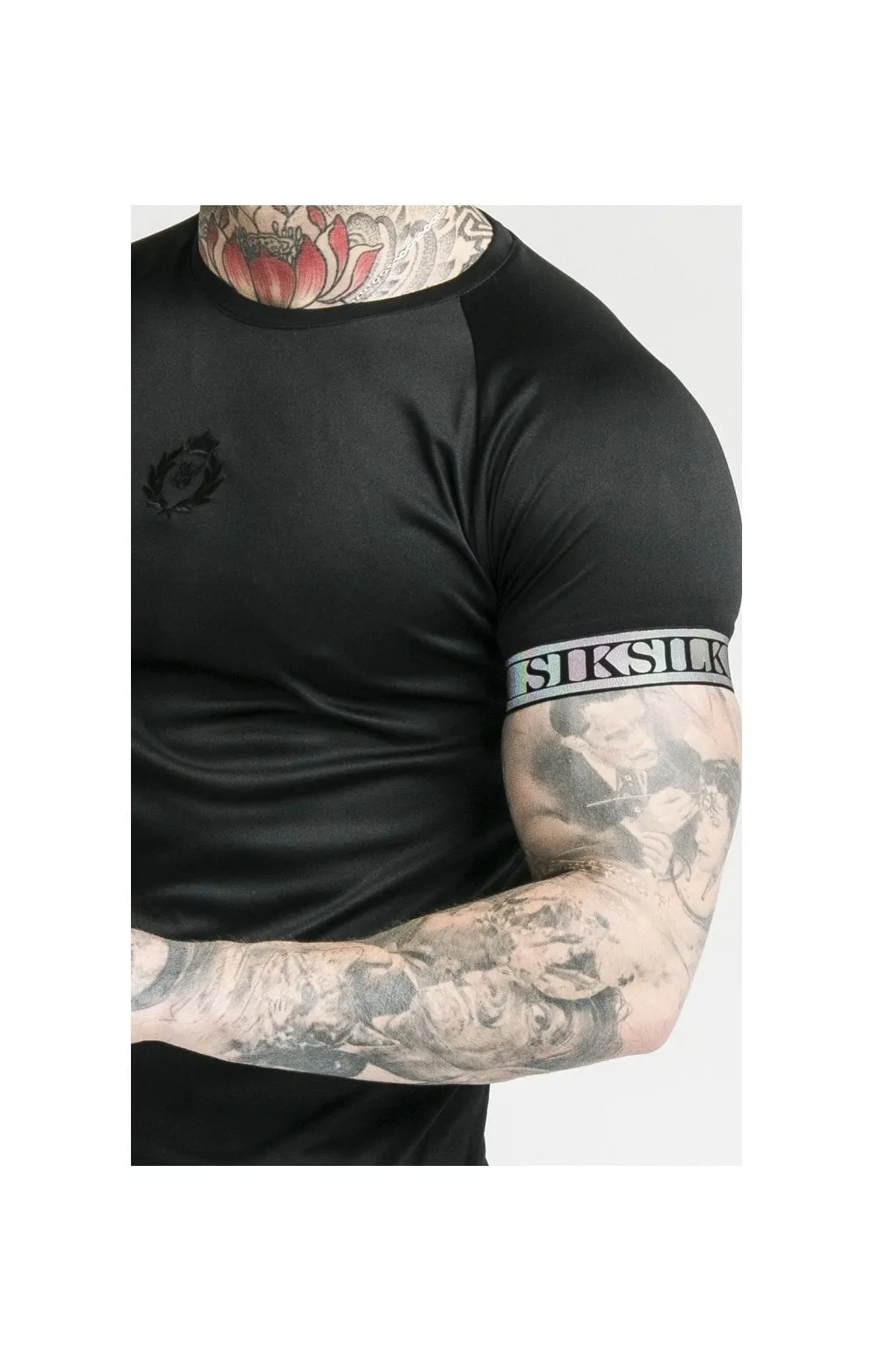 SikSilk S/S Iridescent Tech Tee - Black sold by Siksilk product image thumbnail 2