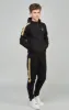 Boys Black Taped Zip Thru Hoodie sold by Siksilk