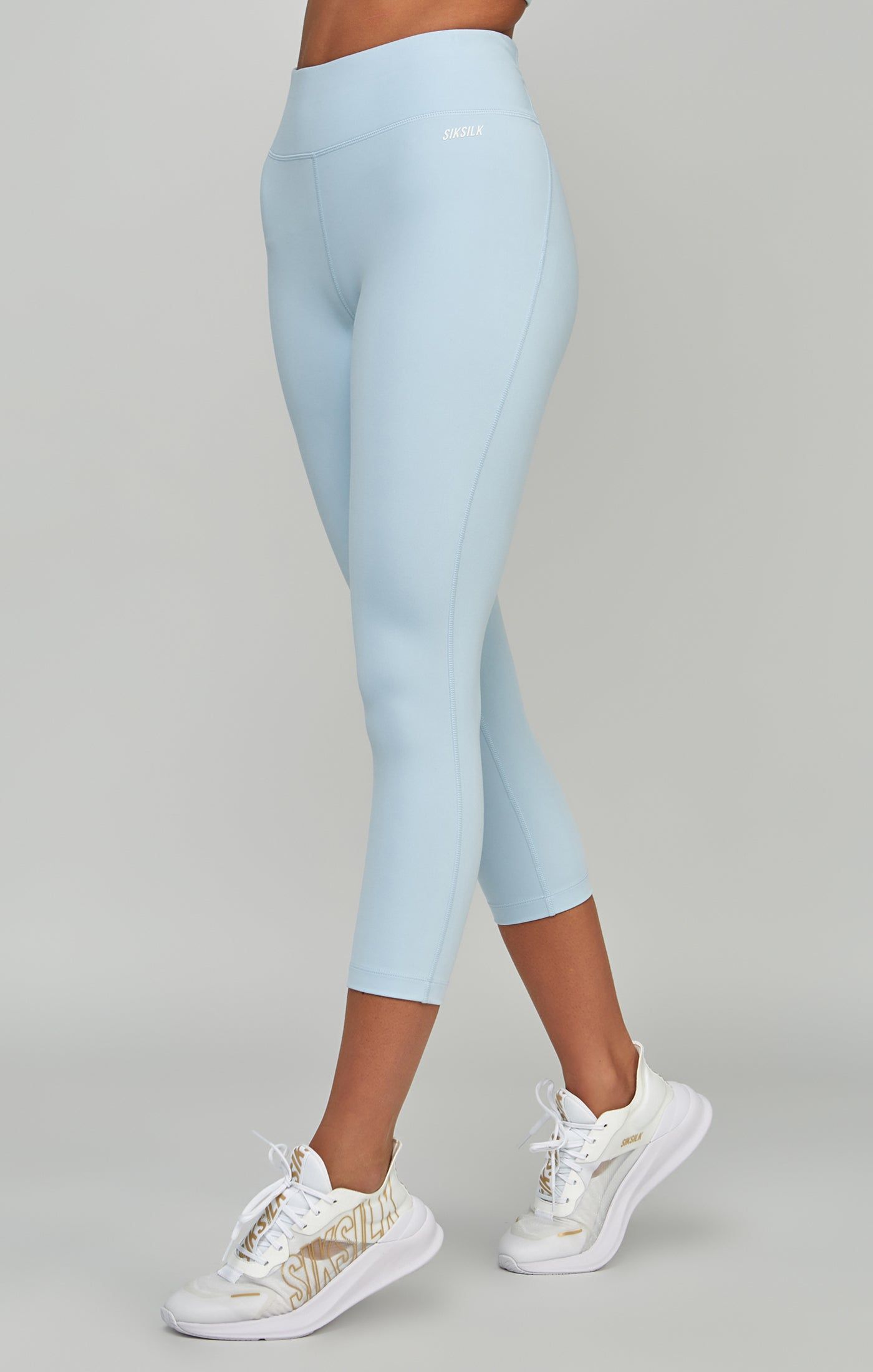 Blue Sports Essentials Capri Leggings sold by Siksilk