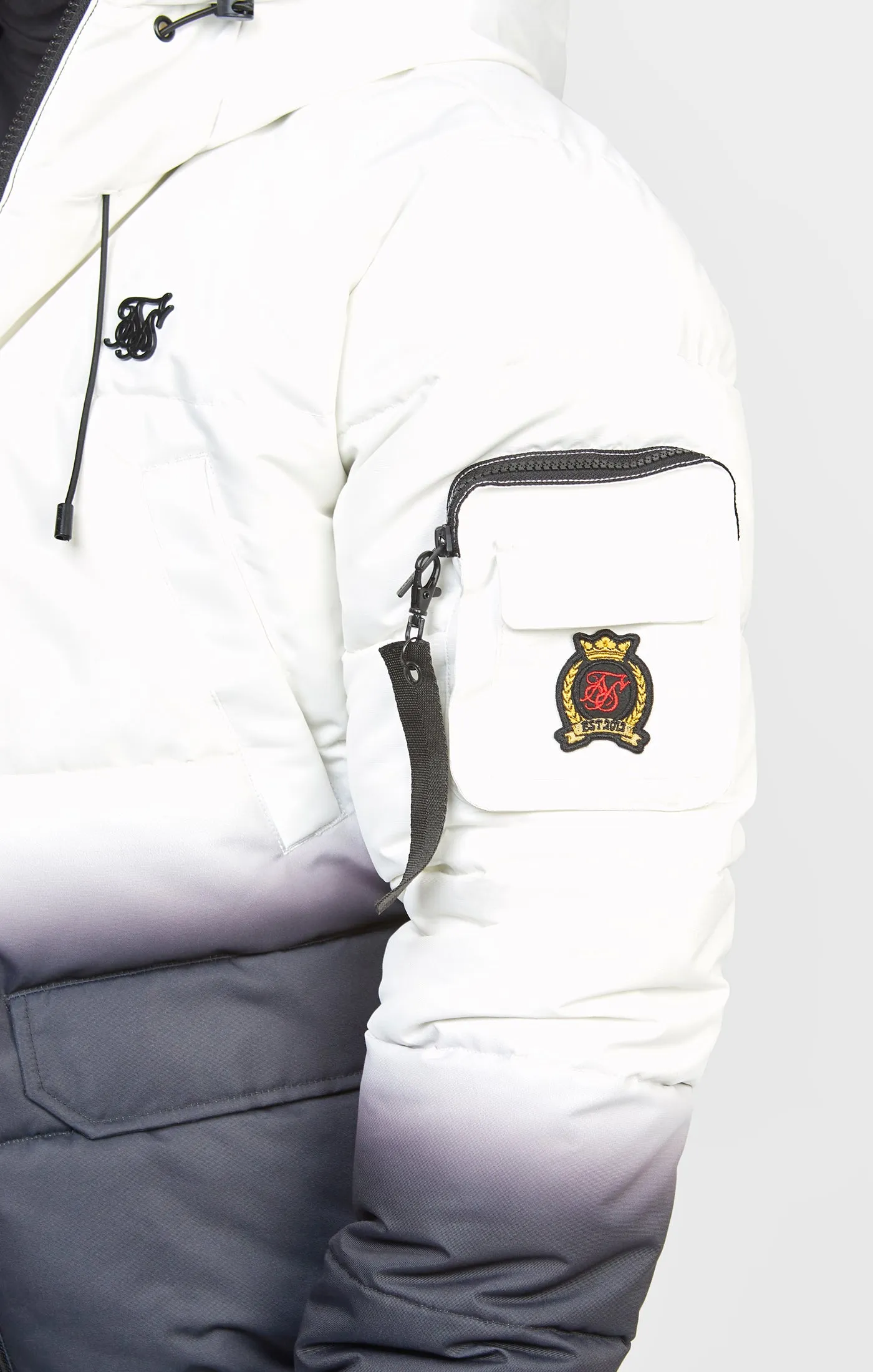 Black Fade Bomber Jacket sold by Siksilk product image thumbnail 2