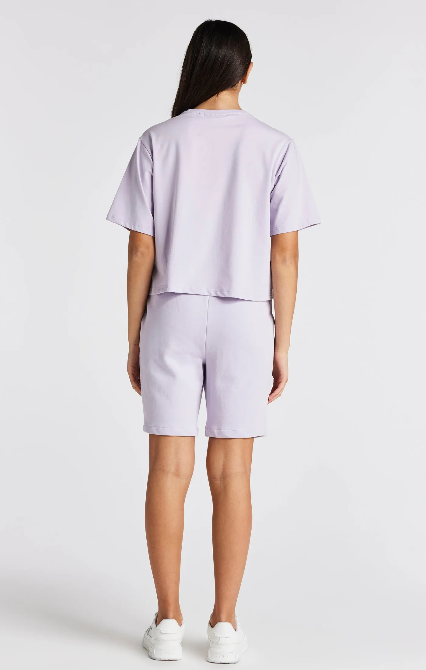 Girls Purple Varsity Logo Crop T-Shirt sold by Siksilk product image thumbnail 5