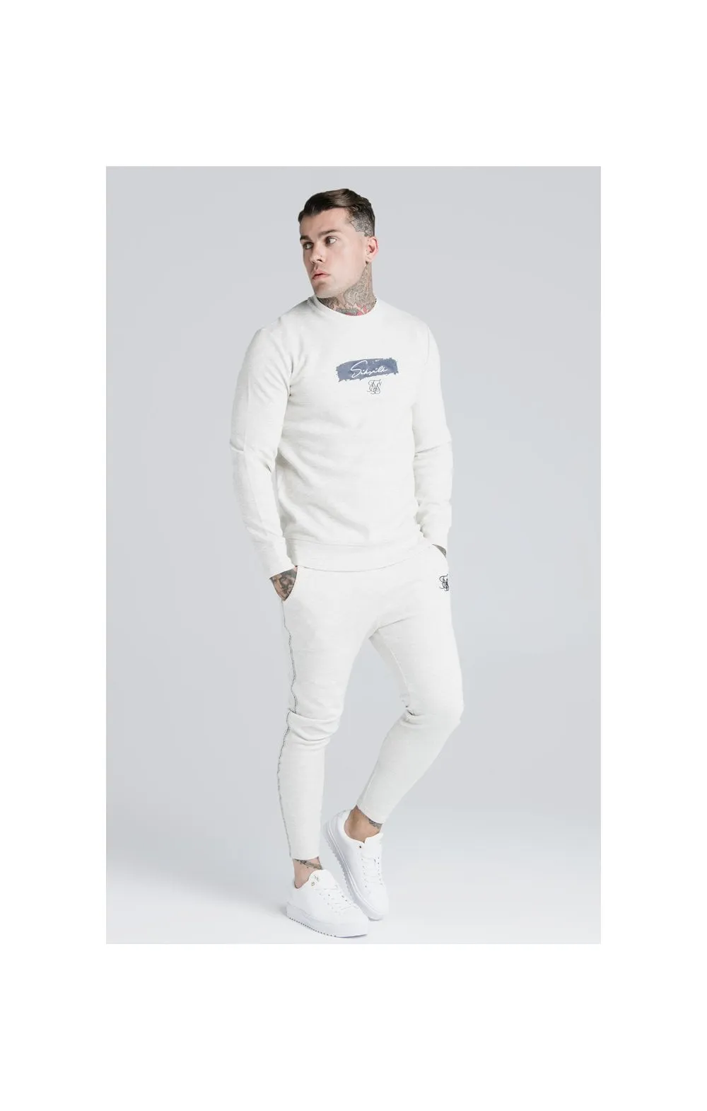 SikSilk Crew Sweat - Light Grey sold by Siksilk product image thumbnail 4
