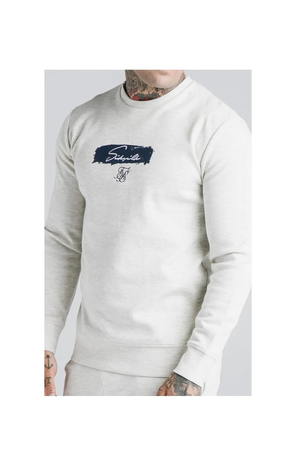 SikSilk Crew Sweat - Light Grey sold by Siksilk product image thumbnail 2