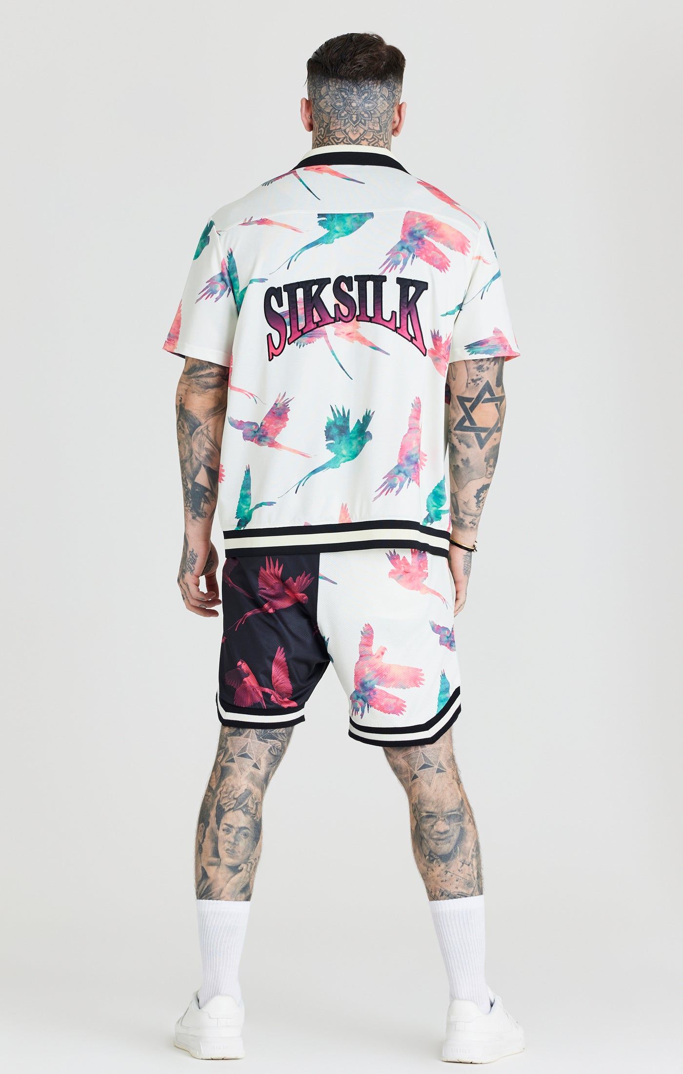 Ecru Print Bowling Shirt sold by Siksilk product image thumbnail 5