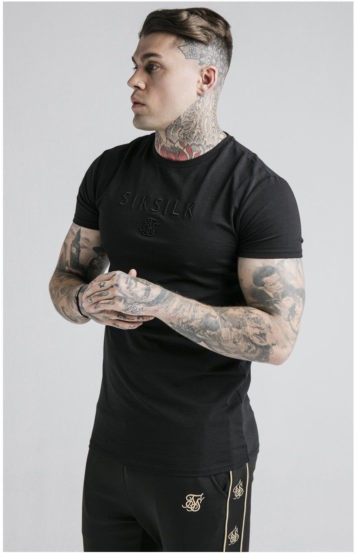 SikSilk S/S Astro Gym Tee - Black sold by Siksilk