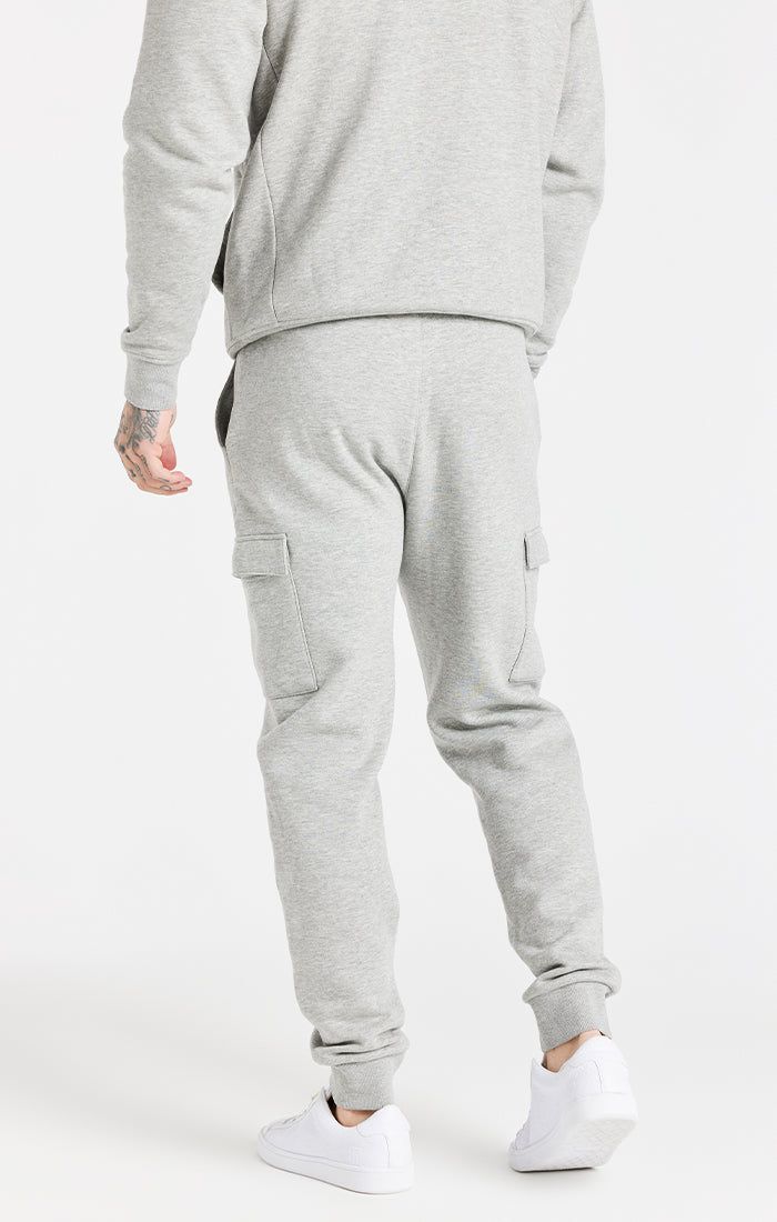 Grey Marl Essential Zip Through Funnel Neck Hoodie sold by Siksilk product image thumbnail 10