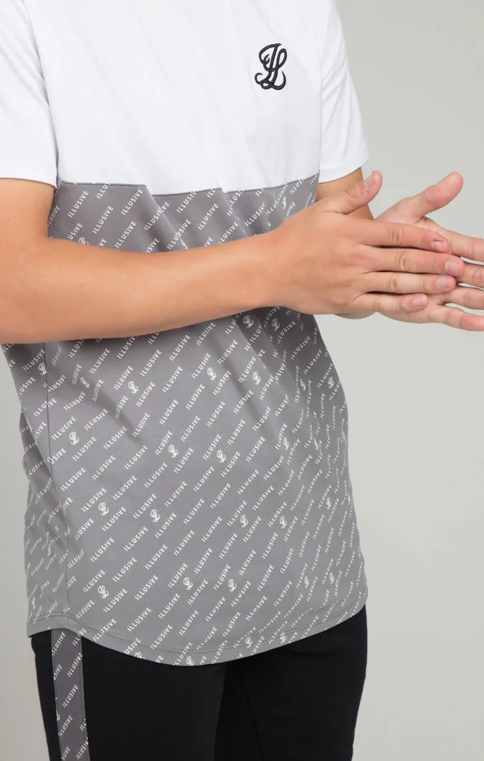 Boys Illusive White Cut And Sew T-Shirt sold by Siksilk product image thumbnail 4