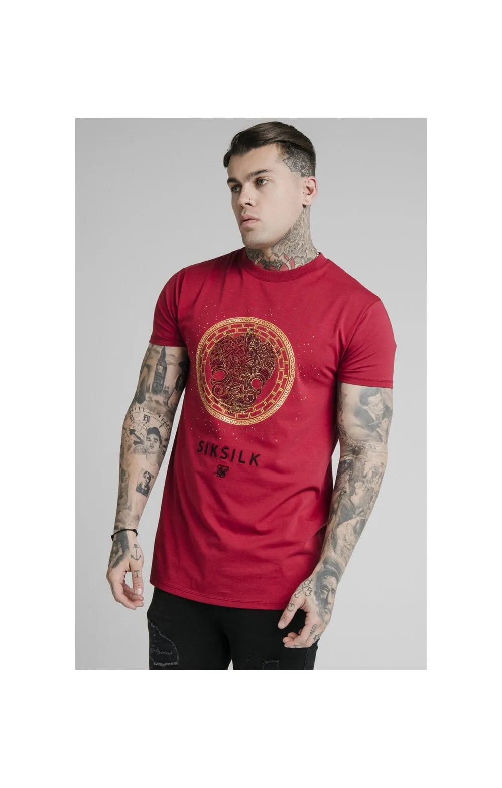 SikSilk Rhinestone Lion Tee - Deep Red sold by Siksilk product image thumbnail 2