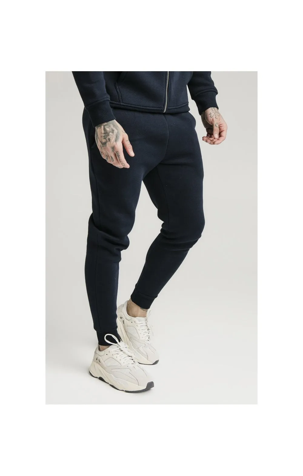 Navy Muscle Fit Jogger sold by Siksilk product image thumbnail 3