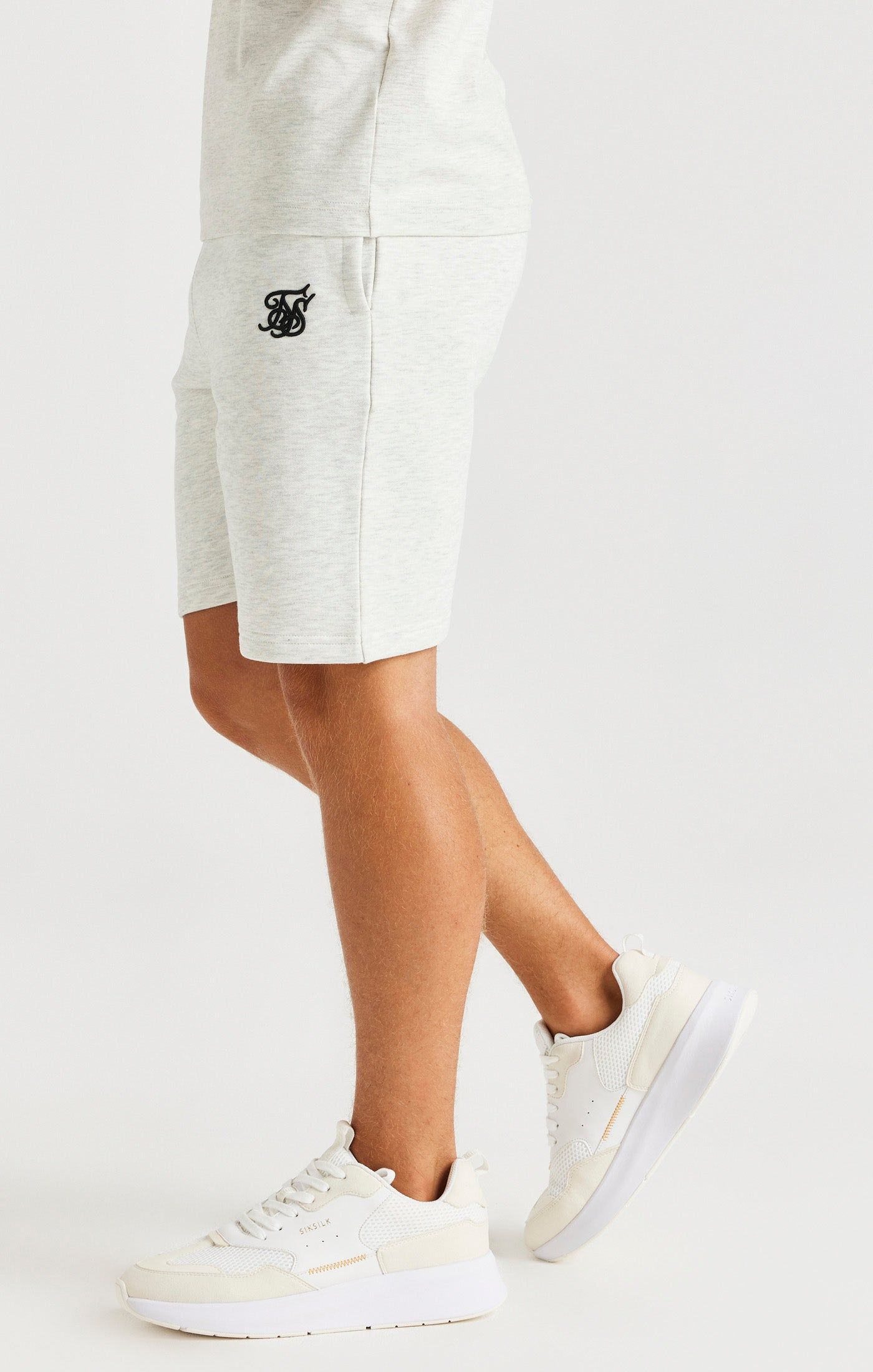 SikSilk Fleece Shorts - Snow Marl sold by Siksilk product image thumbnail 2