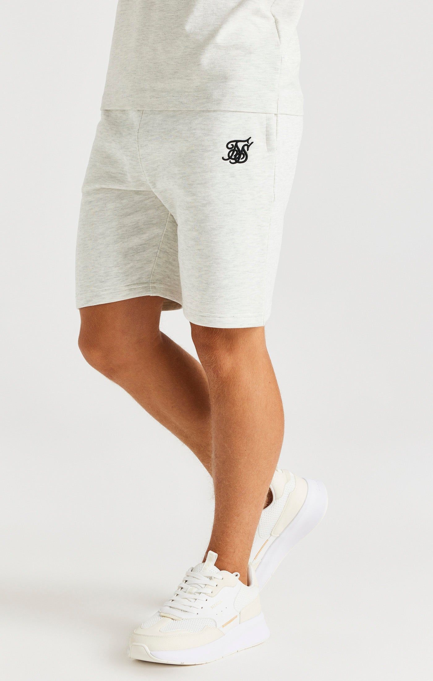 SikSilk Fleece Shorts - Snow Marl sold by Siksilk