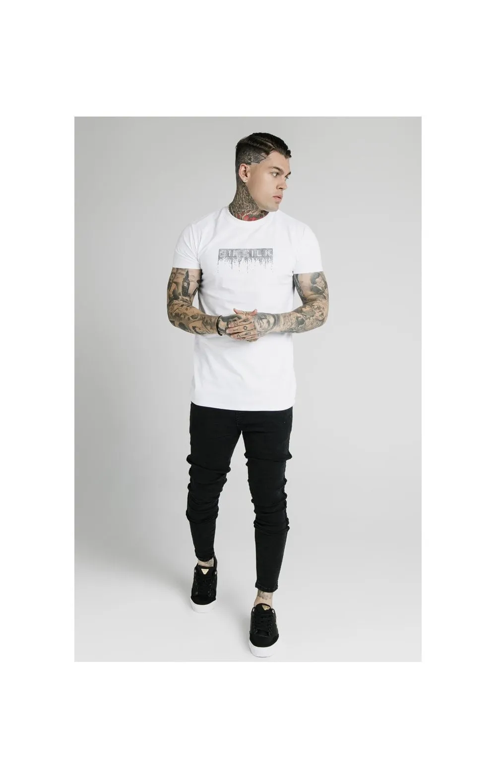 SikSilk Rhinestone Creep Tee – White sold by Siksilk product image thumbnail 4