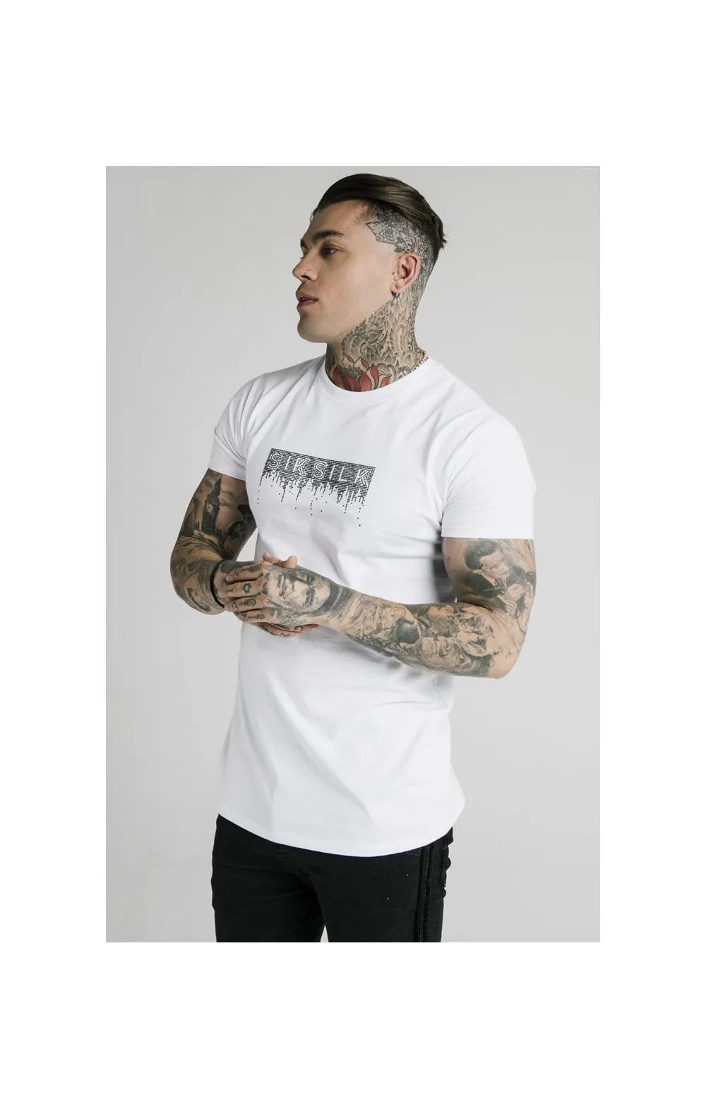 SikSilk Rhinestone Creep Tee – White sold by Siksilk