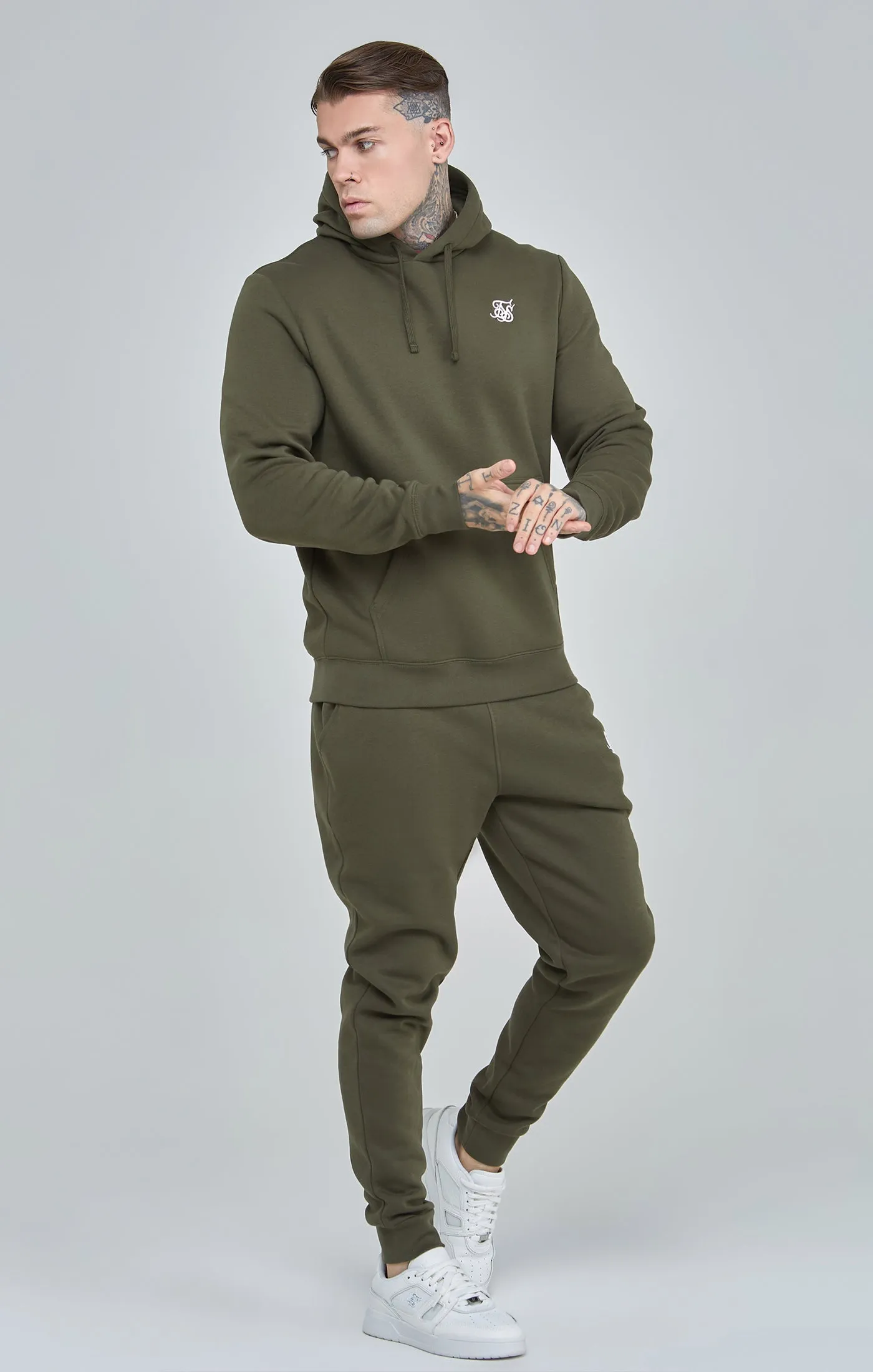 Khaki Essential Overhead Hoodie sold by Siksilk product image thumbnail 2