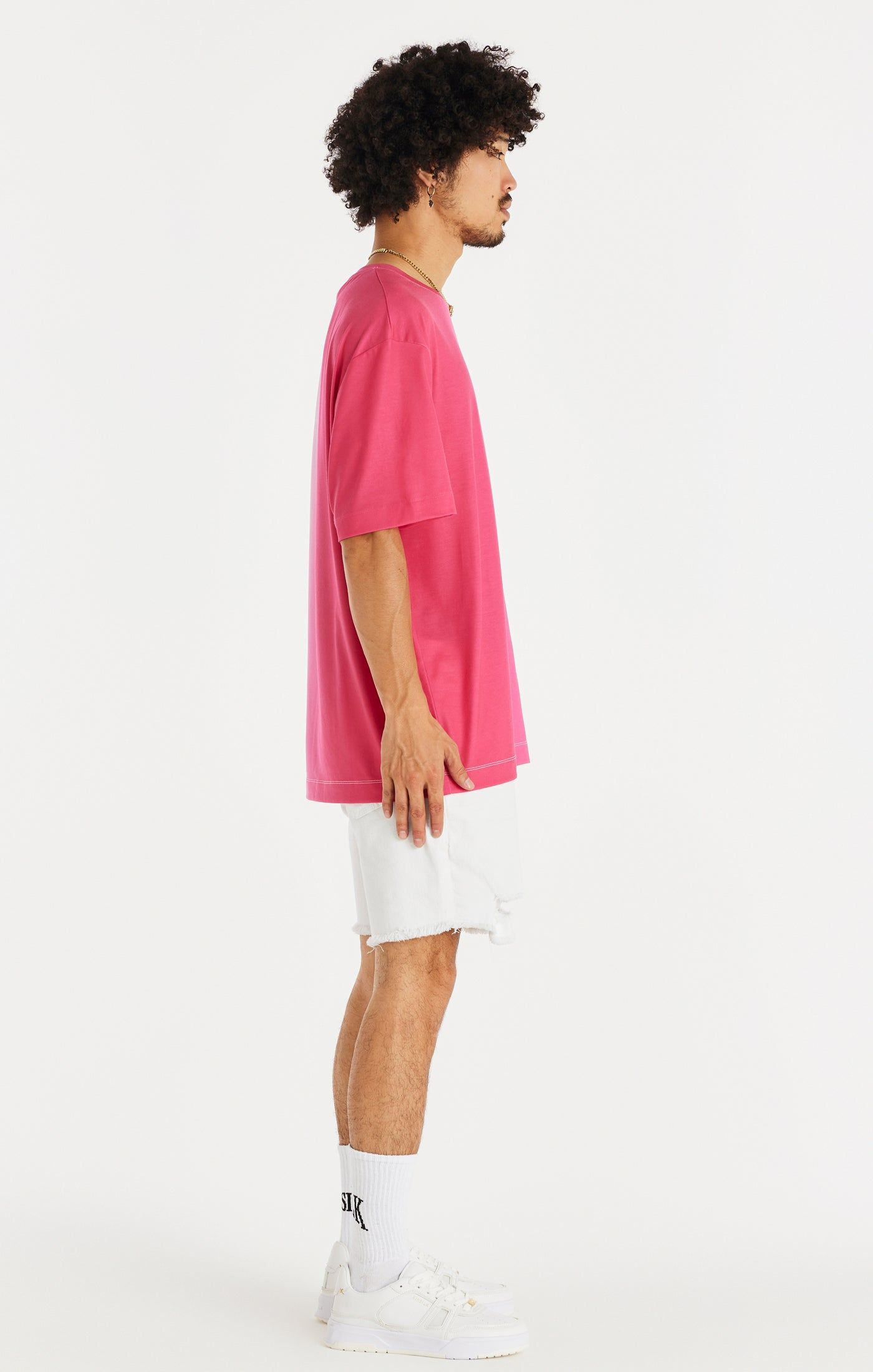 White Raw Hem Distressed Denim Short sold by Siksilk product image thumbnail 6