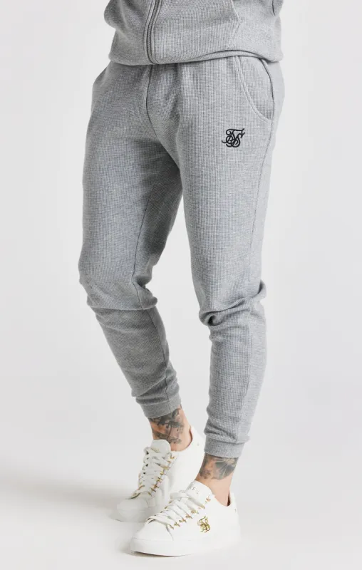 Grey Marl Waffle Muscle Fit Jogger sold by Siksilk