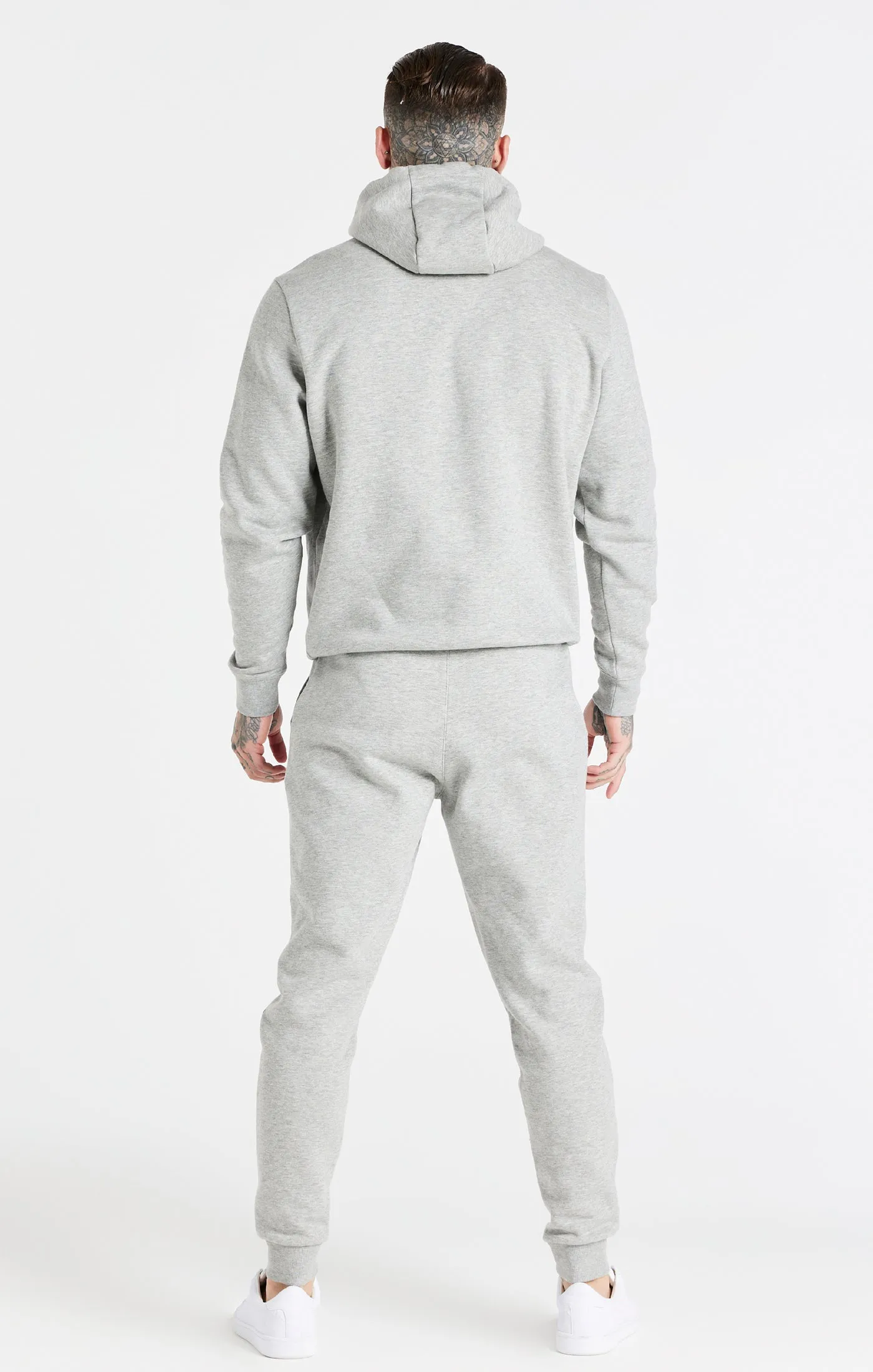 Grey Marl Essential Overhead Hoodie sold by Siksilk product image thumbnail 5