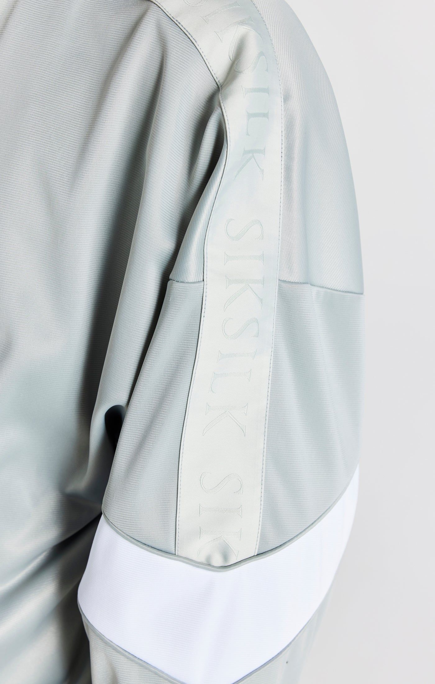 Grey Tape Zip Thru Track Jacket sold by Siksilk product image thumbnail 3