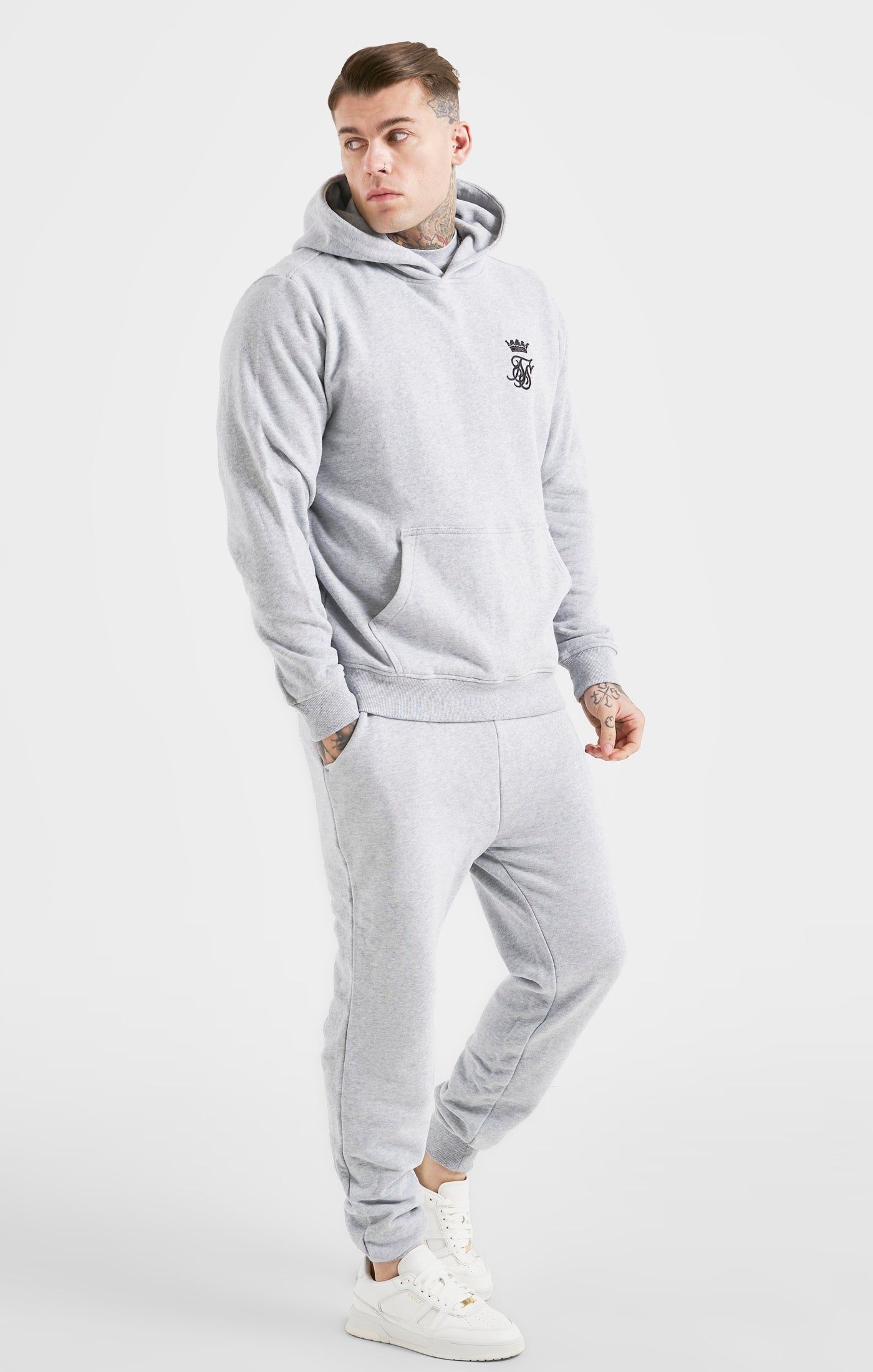 Messi x SikSilk Grey Fleece Overhead Hoodie sold by Siksilk product image thumbnail 4